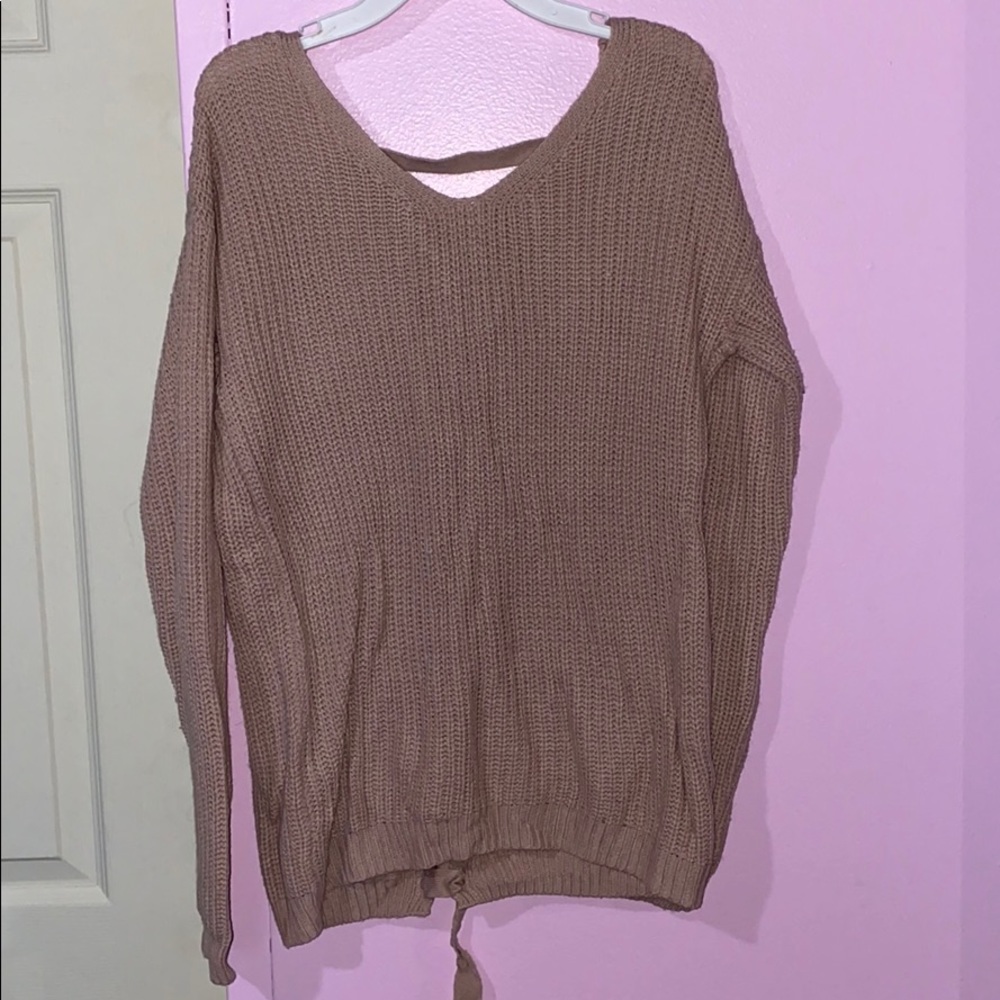 Pink v neck sweater